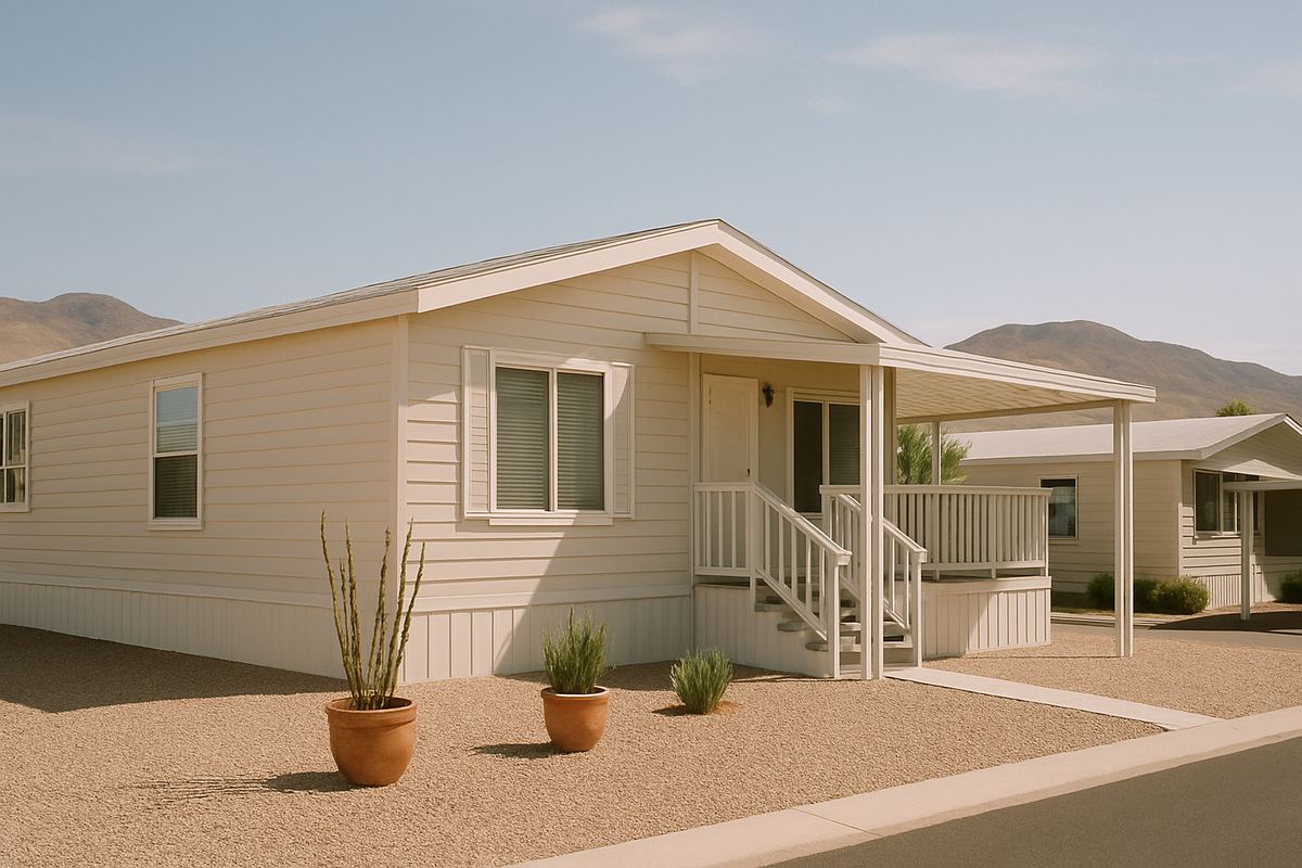 Well-kept double-wide manufactured home in a Henderson community